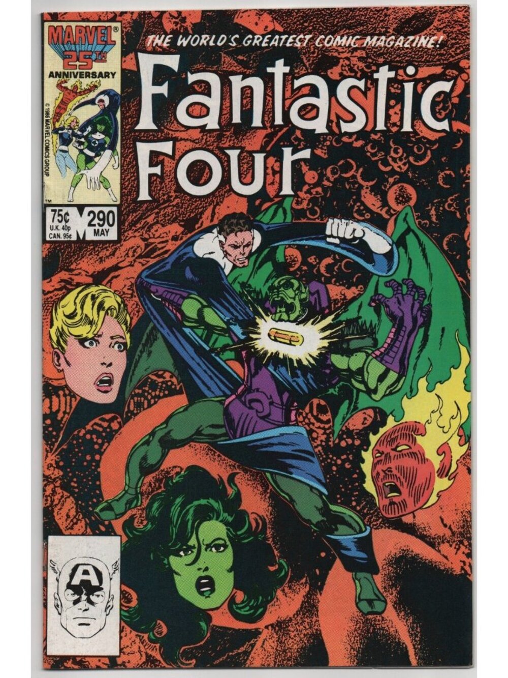 Fantastic Four 290 Marvel Comics 1986 VF- 7.5 Direct Annihilus Blastaar